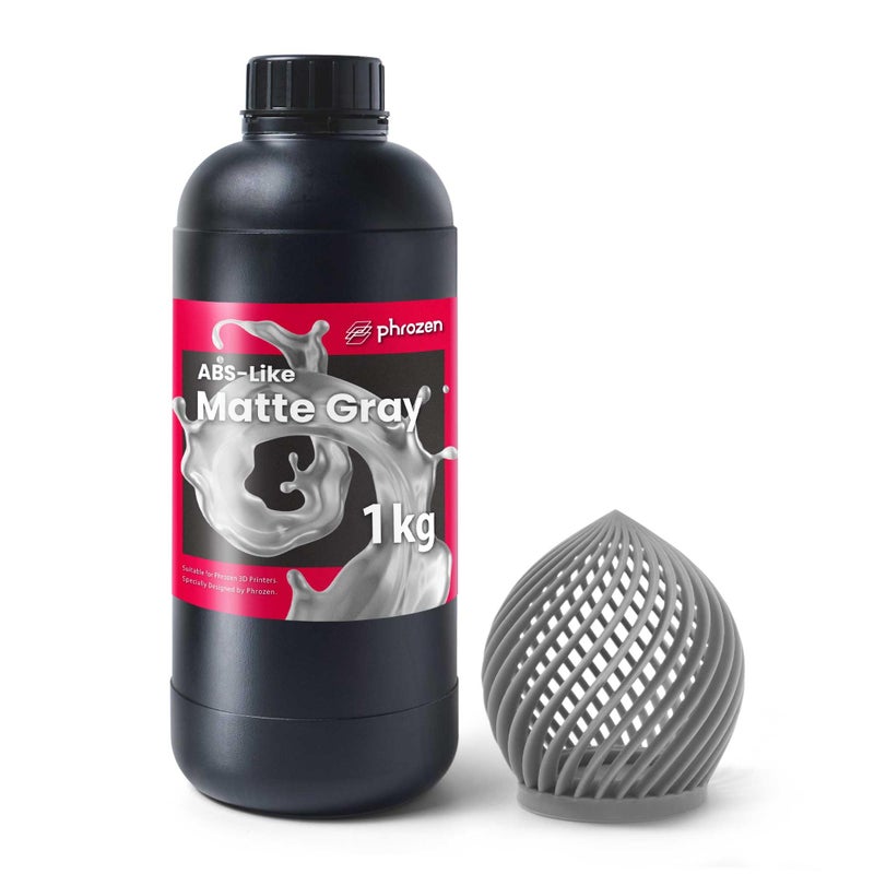 Phrozen 3D Printer ABS-Like Matte Gray Resin,405nm DLP LCD UV-Curing Photopolymer Resin for General Modeling and Prototyping, High Precision Printing, Low Odor, Non-Brittle (1kg) - Image 1